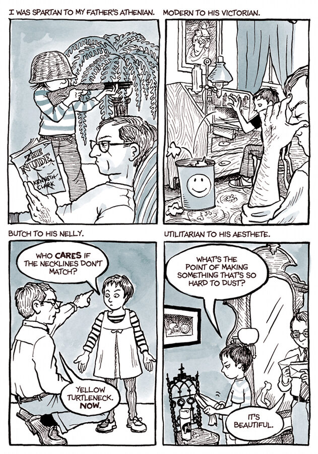 Page from Alison Bechdel's graphic memoir Fun Home