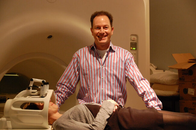 Christopher deCharms with an fMRI patient