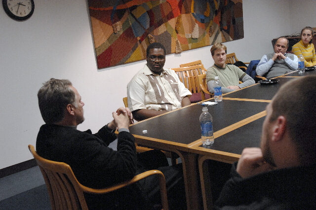 Edward Burtynsky with RIT students