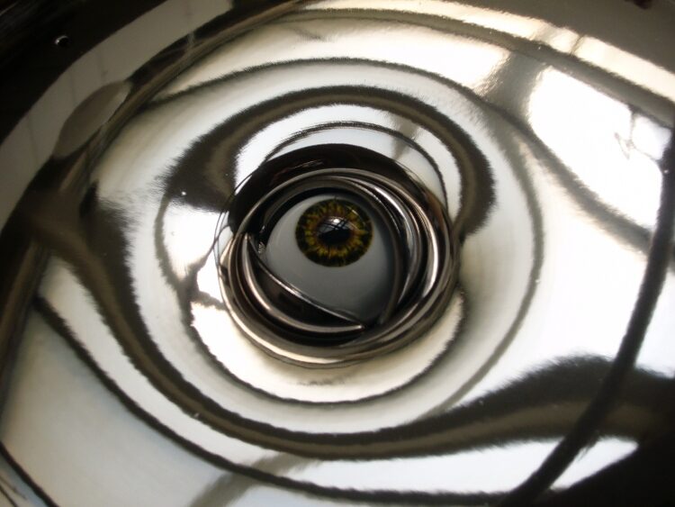 Photo from Golan Levin's interactive art installation